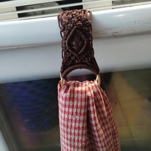 Macramé handmade towel holder - Picture 5 of 9